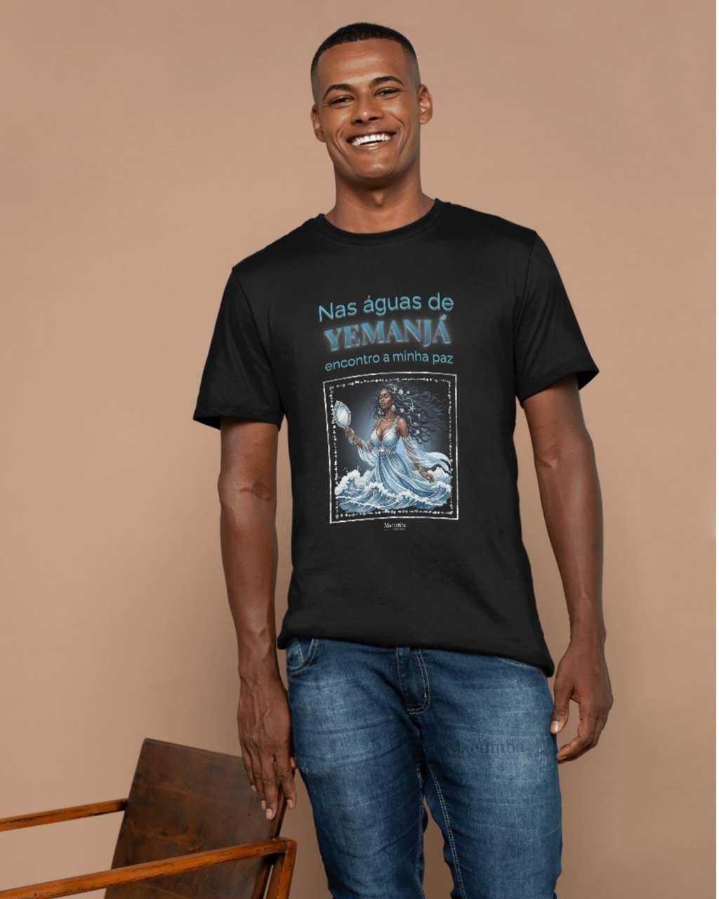 T-Shirt | Águas de Yemanjá | Unissexo | Preta